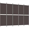 vidaXL Kamerscherm met 5 panelen 250x180 cm stof bruin