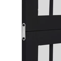 vidaXL Kamerscherm met 5 panelen massief paulowniahout zwart
