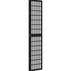 vidaXL Kamerscherm met 5 panelen massief paulowniahout zwart