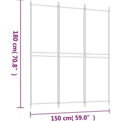 vidaXL Kamerscherm met 6 panelen 214x166 cm massief hout grijs