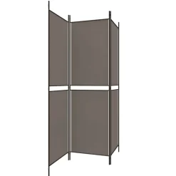 vidaXL Kamerscherm met 6 panelen 214x166 cm massief hout grijs