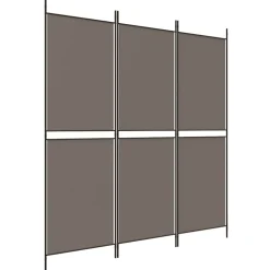 vidaXL Kamerscherm met 6 panelen 214x166 cm massief hout grijs