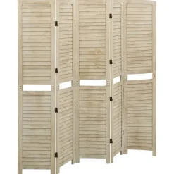 vidaXL Kamerscherm met 5 panelen 175x165 cm massief paulowniahout