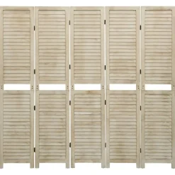 vidaXL Kamerscherm met 5 panelen 175x165 cm massief paulowniahout