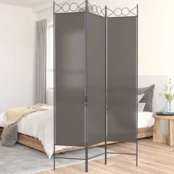 vidaXL Kamerscherm met 5 panelen 250x220 cm stof bruin