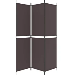 vidaXL Kamerscherm met 3 panelen 150x200 cm stof bruin