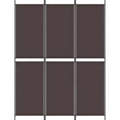 vidaXL Kamerscherm met 3 panelen 150x200 cm stof bruin