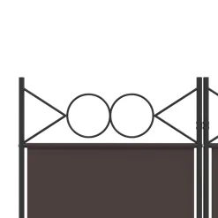 vidaXL Kamerscherm met 4 panelen 160x220 cm stof bruin