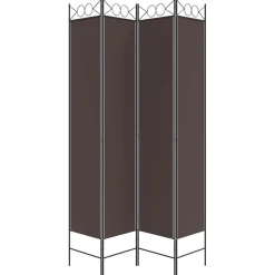 vidaXL Kamerscherm met 4 panelen 160x220 cm stof bruin