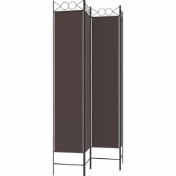 vidaXL Kamerscherm met 4 panelen 160x220 cm stof bruin