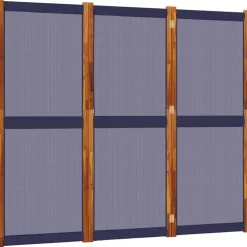 vidaXL Kamerscherm met 3 panelen 210x180 cm donkerblauw