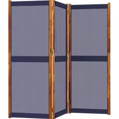 vidaXL Kamerscherm met 3 panelen 210x180 cm donkerblauw