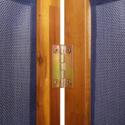 vidaXL Kamerscherm met 3 panelen 210x180 cm donkerblauw