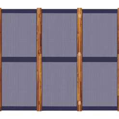 vidaXL Kamerscherm met 3 panelen 210x180 cm donkerblauw