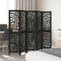 vidaXL Kamerscherm met 6 panelen 210x165 cm stof crèmekleurig
