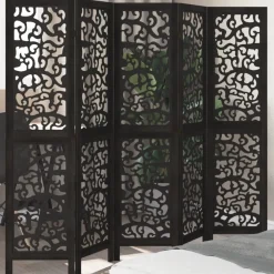 vidaXL Kamerscherm met 6 panelen 210x165 cm stof crèmekleurig