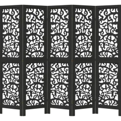 vidaXL Kamerscherm met 6 panelen 210x165 cm stof crèmekleurig