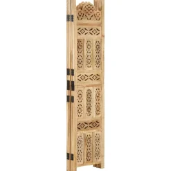 vidaXL Kamerscherm 4 panelen handgesneden 160x165 cm massief mangohout