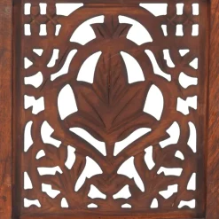 vidaXL Kamerscherm 5 panelen handgesneden 200x165 cm mangohout bruin