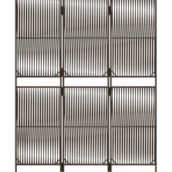vidaXL Kamerscherm 3 panelen poly rattan bruin