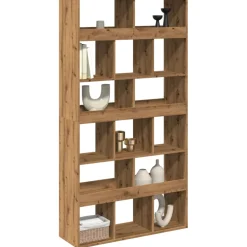 vidaXL Kamerscherm 100x33x187,5 cm bewerkt hout artisanaal eikenkleur