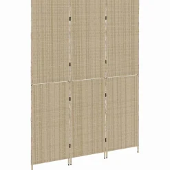 vidaXL Kamerverdeler Beige 147 x 180 cm poly rattan