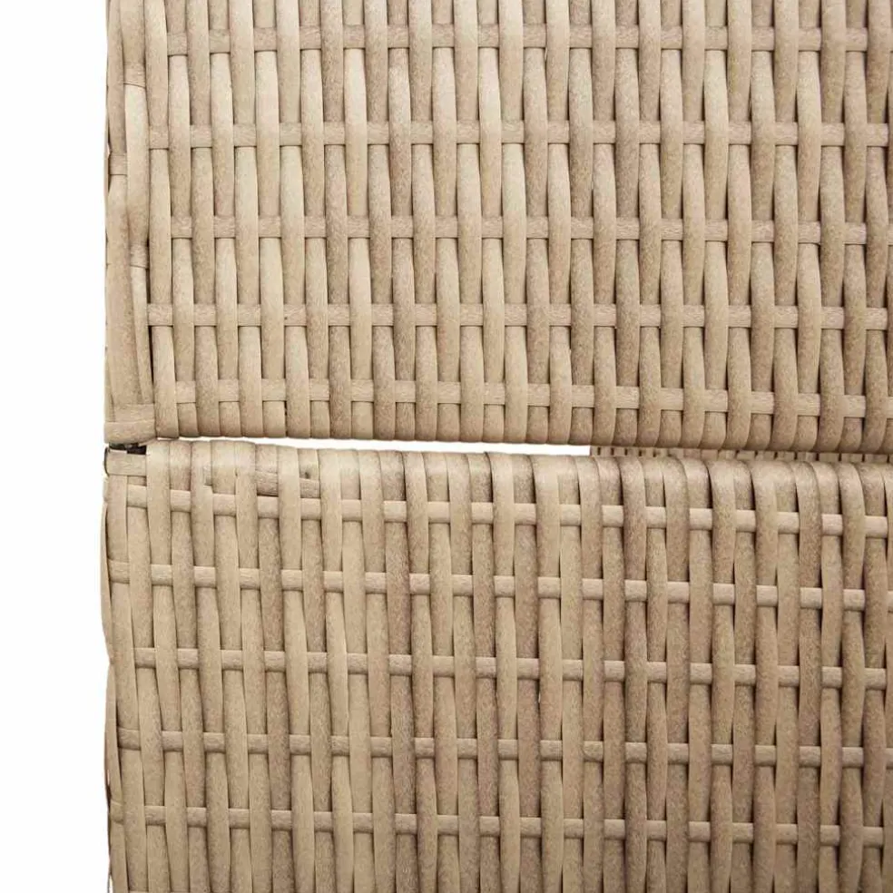 vidaXL Kamerverdeler Beige 147 x 180 cm poly rattan