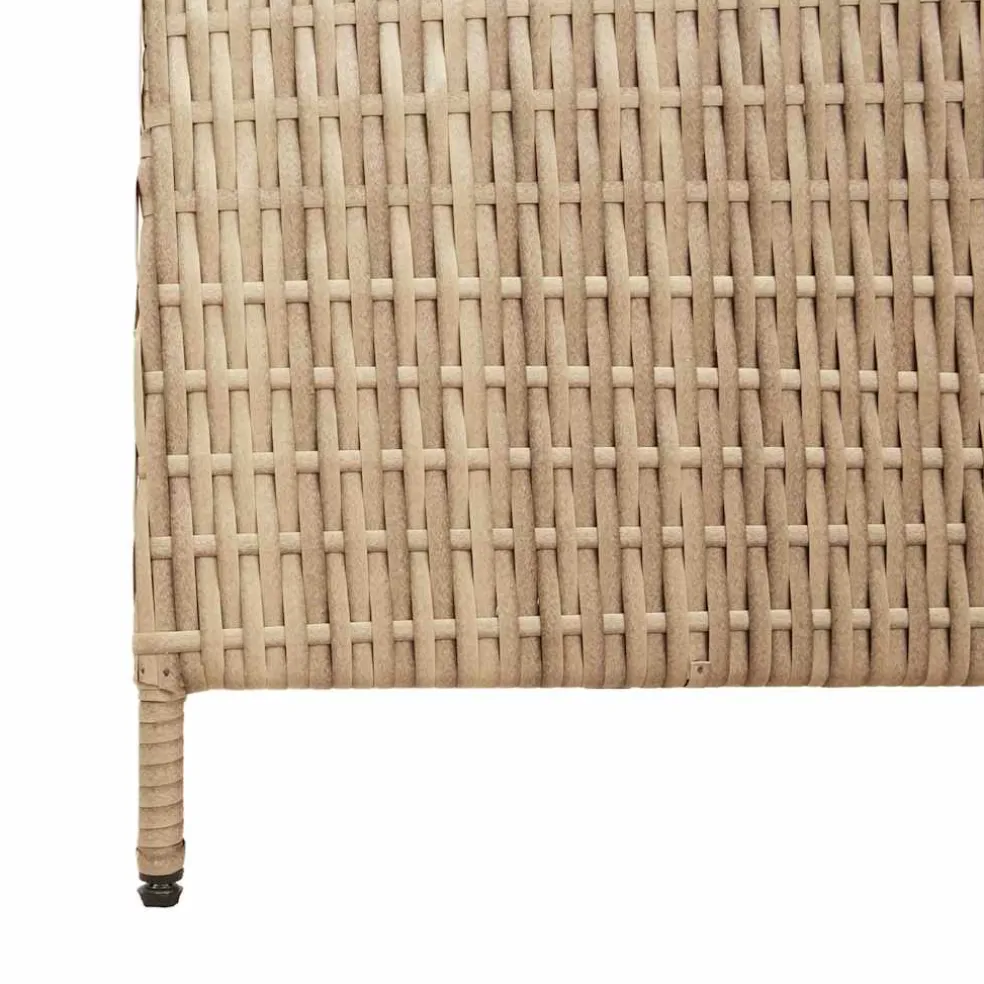 vidaXL Kamerverdeler Beige 147 x 180 cm poly rattan