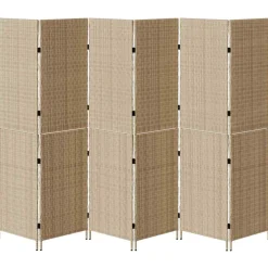 vidaXL Kamerverdeler Beige 292 x 180 cm poly rattan
