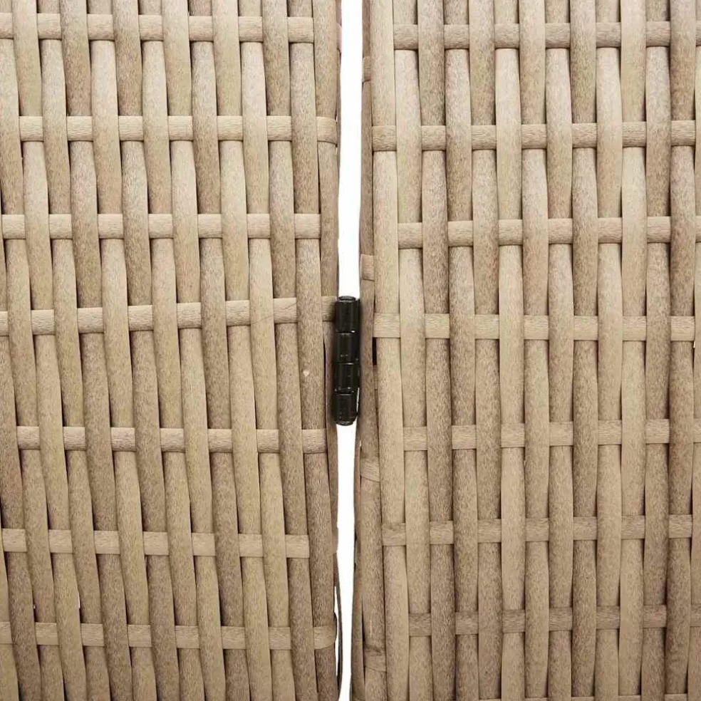 vidaXL Kamerverdeler Beige 292 x 180 cm poly rattan
