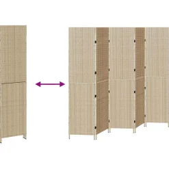 vidaXL Kamerverdeler Beige 242 x 180 cm poly rattan