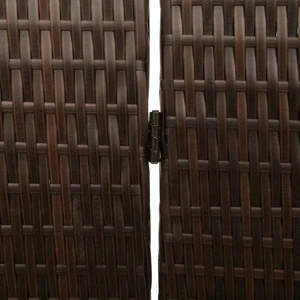 vidaXL Kamerverdeler Bruin 195 x 180 cm poly rattan