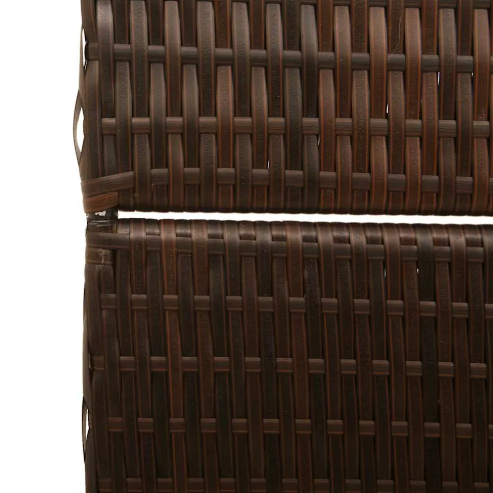vidaXL Kamerverdeler Bruin 195 x 180 cm poly rattan