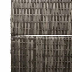 vidaXL Kamerverdeler Grijs 146 x 180 cm poly rattan