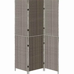 vidaXL Kamerverdeler Grijs 146 x 180 cm poly rattan