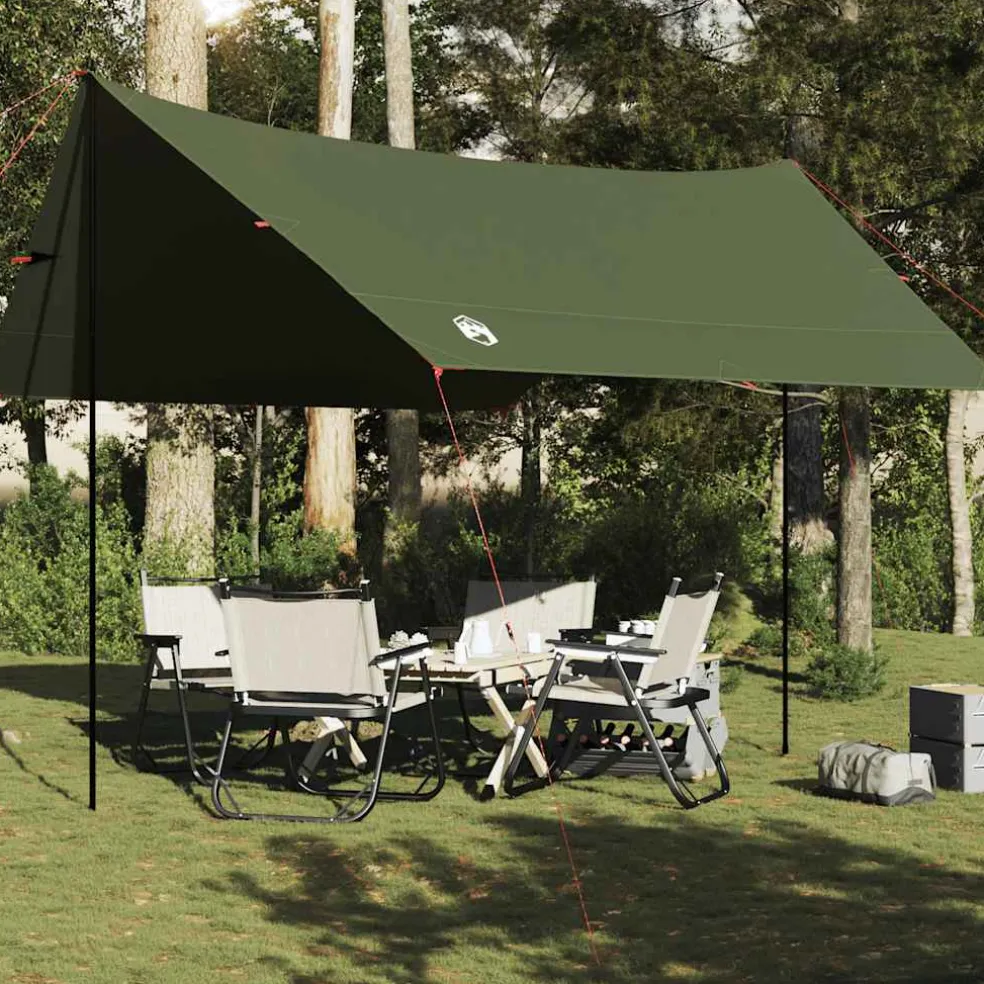 vidaXL Kampeerluifel waterdicht 462x306x211 cm olijfgroen