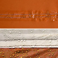 vidaXL Kampeerluifel waterdicht 300x294 cm grijs en oranje