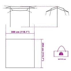 vidaXL Kampeerluifel waterdicht 300x294 cm groen