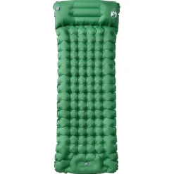 vidaXL Kampeermatras met kussen zelfopblazend 1-persoons groen