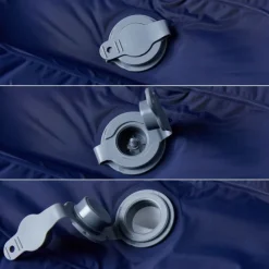 vidaXL Kampeermatras met kussen zelfopblazend 1-persoons marineblauw