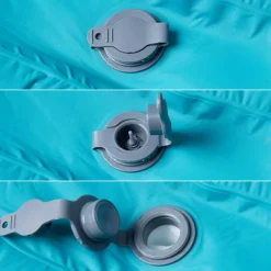 vidaXL Kampeermatras met kussen zelfopblazend 1-persoons blauw