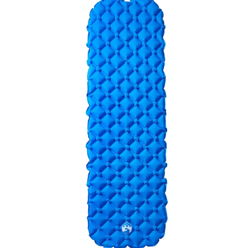 vidaXL Kampeermatras opblaasbaar 190x58x6 cm 1-persoons blauw