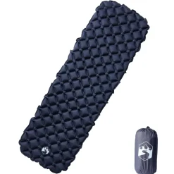 vidaXL Kampeermatras opblaasbaar 190x58x6 cm 1- persoons grijs