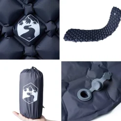 vidaXL Kampeermatras opblaasbaar 190x58x6 cm 1- persoons grijs