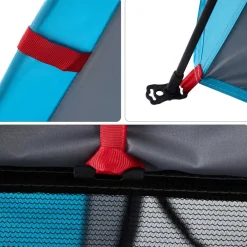 vidaXL Kampeertent 4-persoons snelontgrendeling blauw