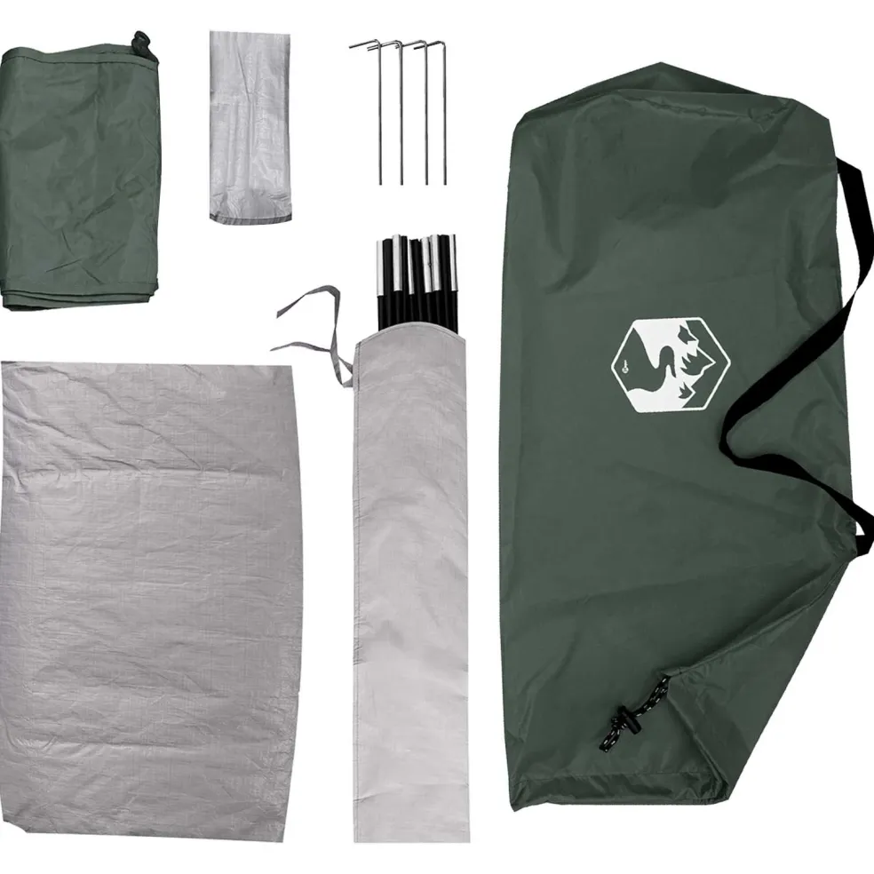 vidaXL Kamperen tent 2-persoons Legergroen