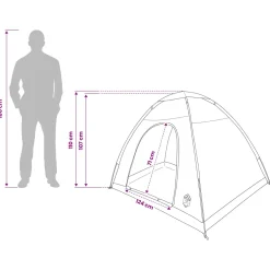 vidaXL Kamperen tent 2-persoons Legergroen
