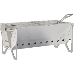 vidaXL Kampvuurplaats 42 x 22 x 18 cm Roestvrij staal Zilverkleurig