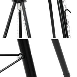 vidaXL Kampvuur tripod 2 st Zwart Staal