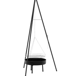 vidaXL Kampvuur tripod 3 st Zwart Staal